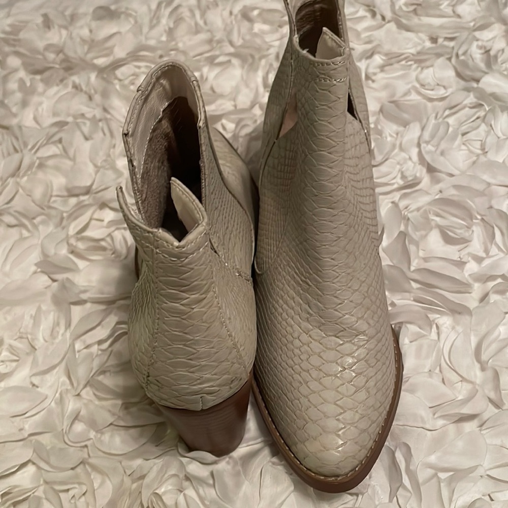 Laura Marano by Not Rated snake print ankle boots